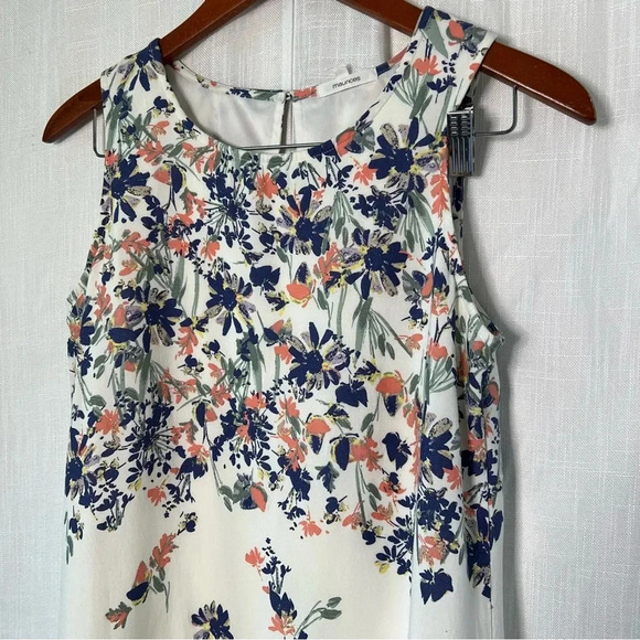 Maurice’s Falling Flowers Floral Sleeveless Mini Dress Size Small - Picture 3 of 6